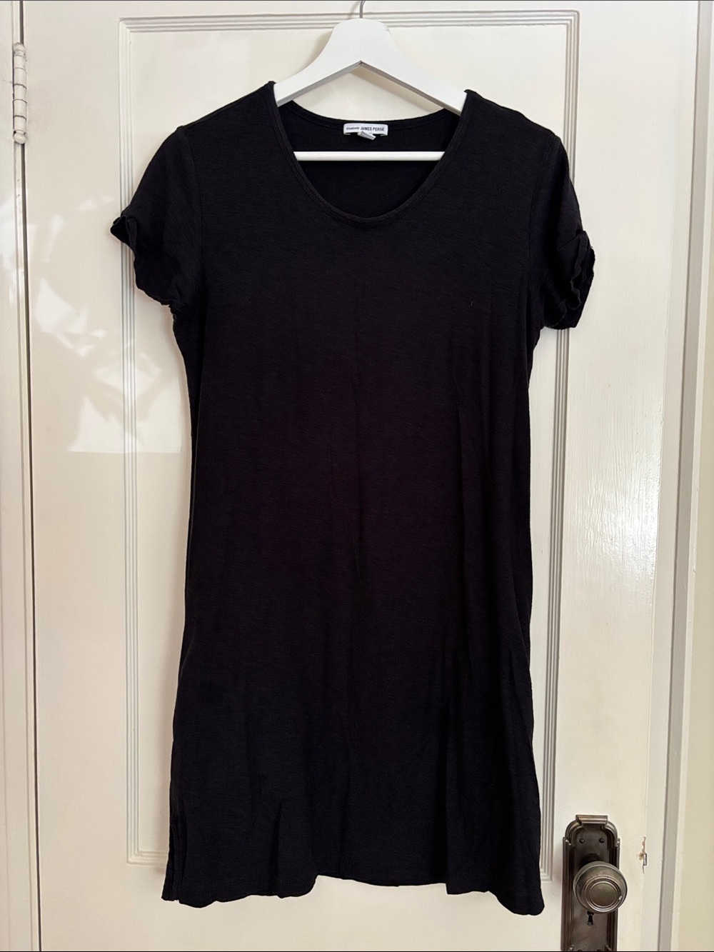 James Perse Black Short Sleeve T-shirt dress